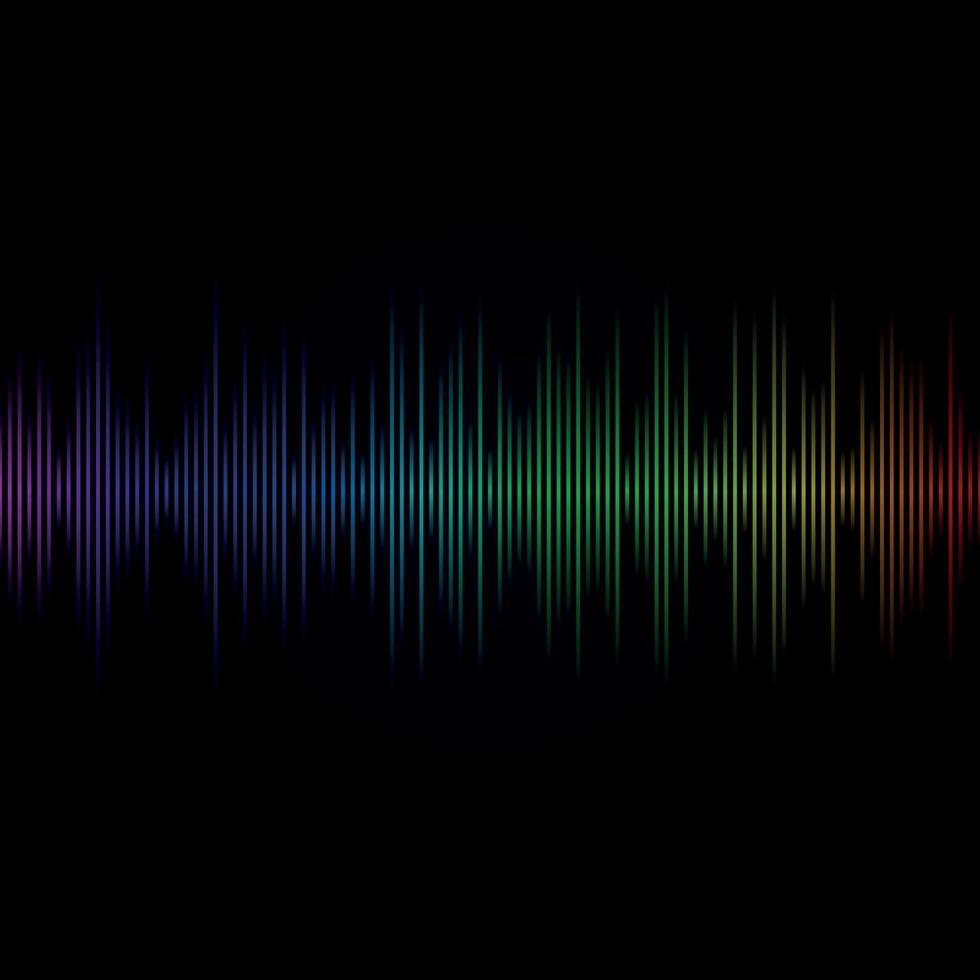 multicolor sound wave from equalizer background vector