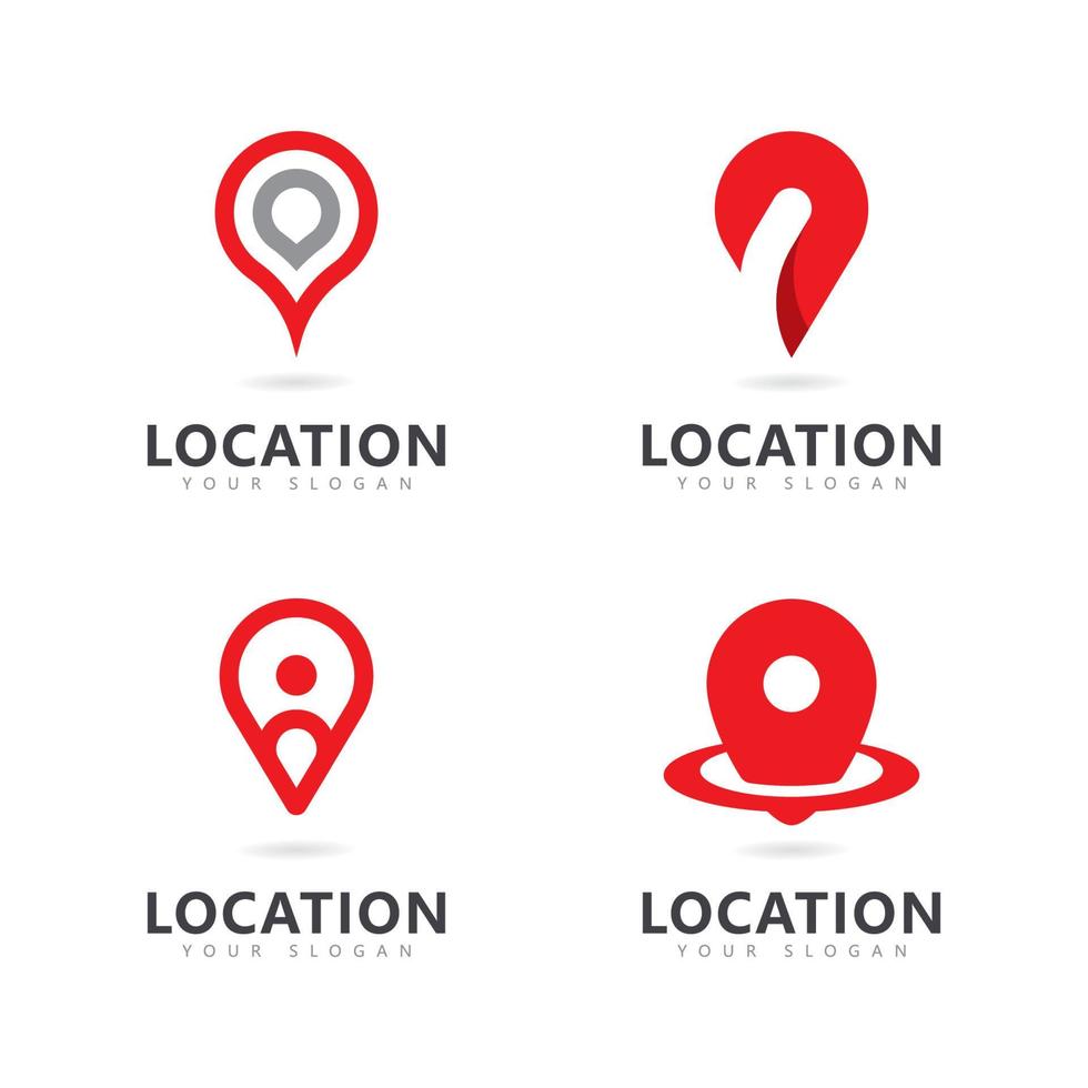 Abstract location pin logo icon design vector