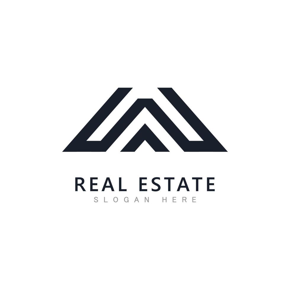 vector de plantilla de logotipo de bienes raíces icono de casa abstracta.