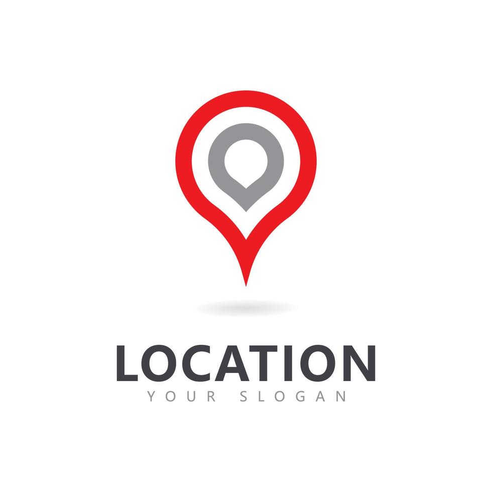 Abstract location pin logo icon design vector