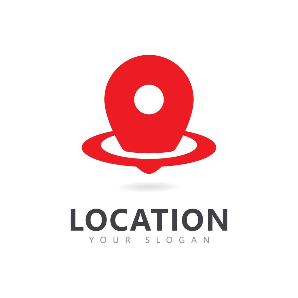 Abstract location pin logo icon design vector