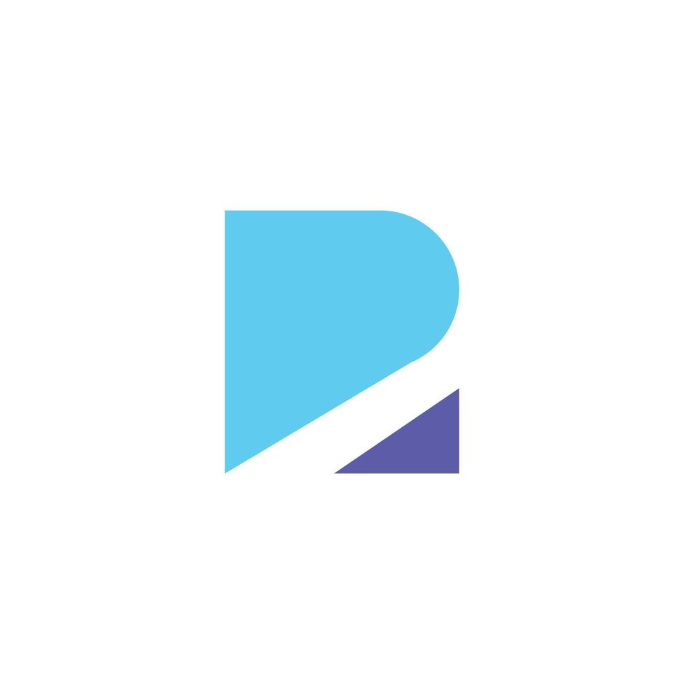 R Uppercase Initial Logo Design Template Vector Illustration