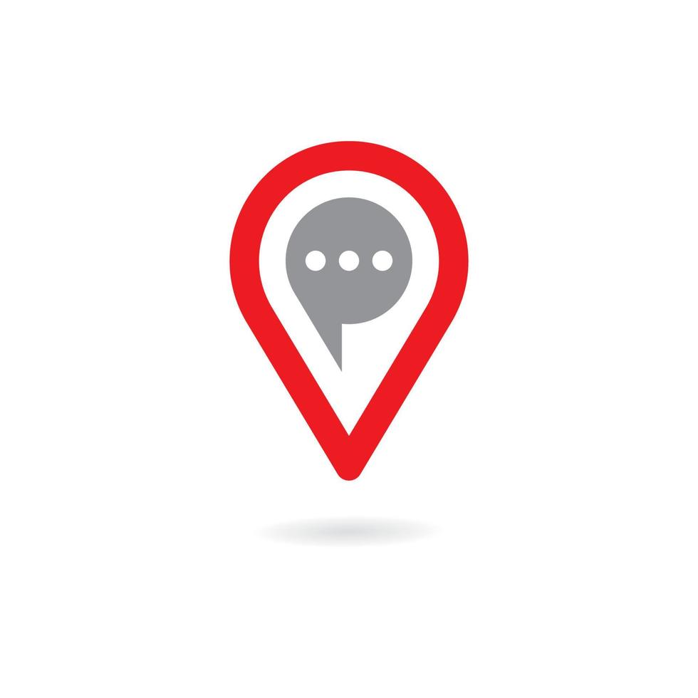 Abstract location pin logo icon design vector