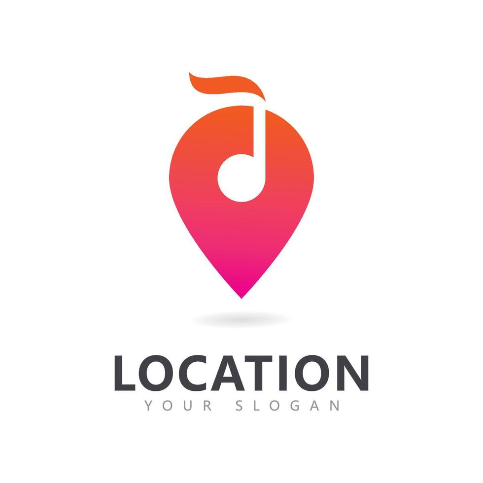 Abstract location pin logo icon design vector