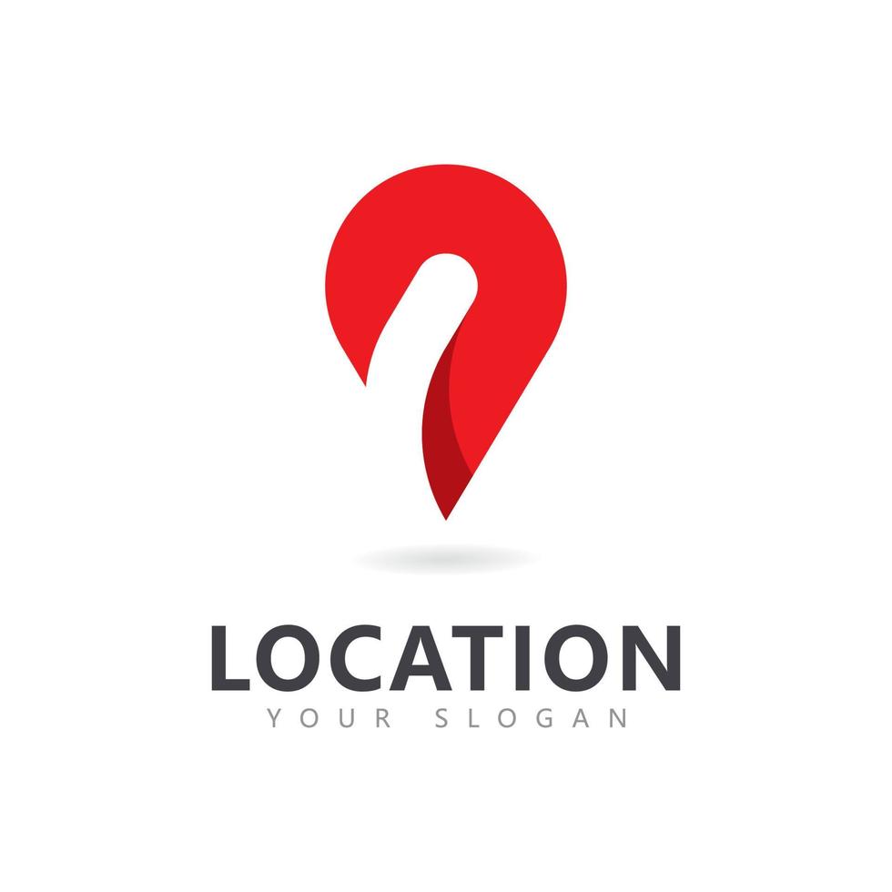 Abstract location pin logo icon design vector