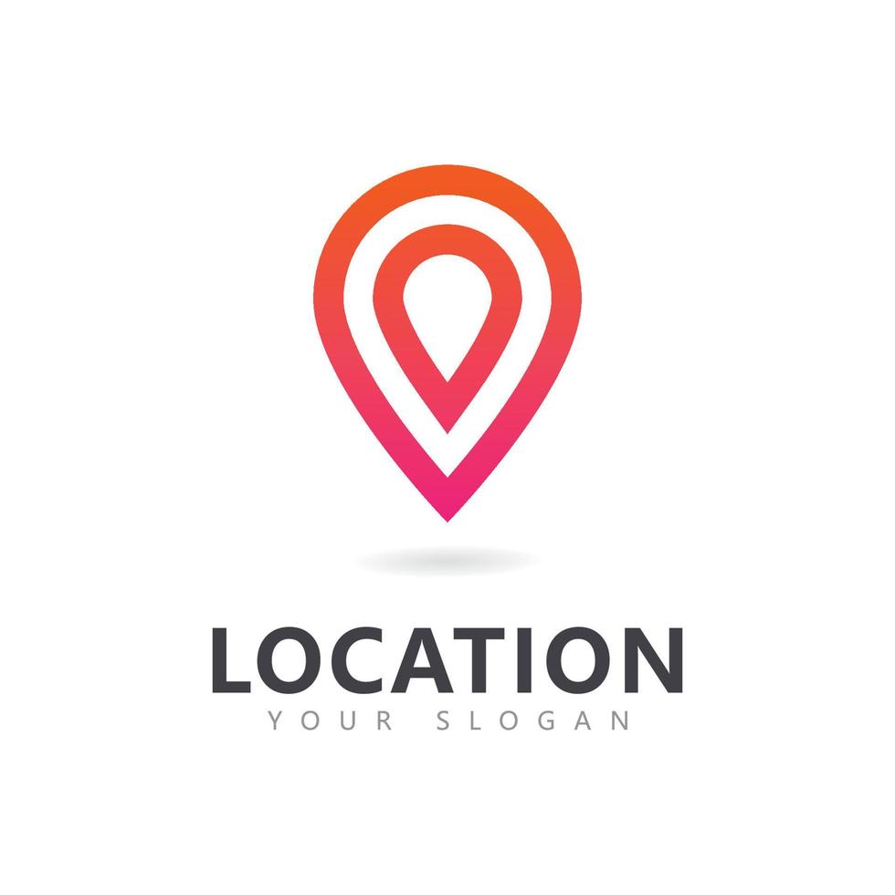 Abstract location pin logo icon design vector