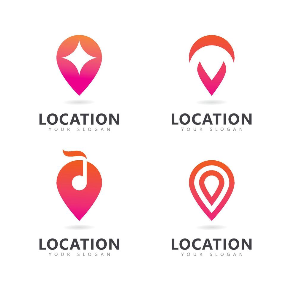 Abstract location pin logo icon design 11172455 Vector Art at Vecteezy