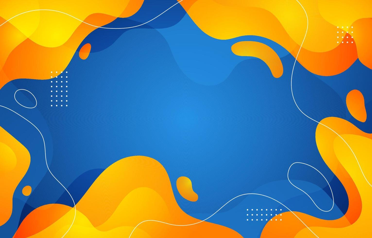 fondo abstracto azul y naranja vector