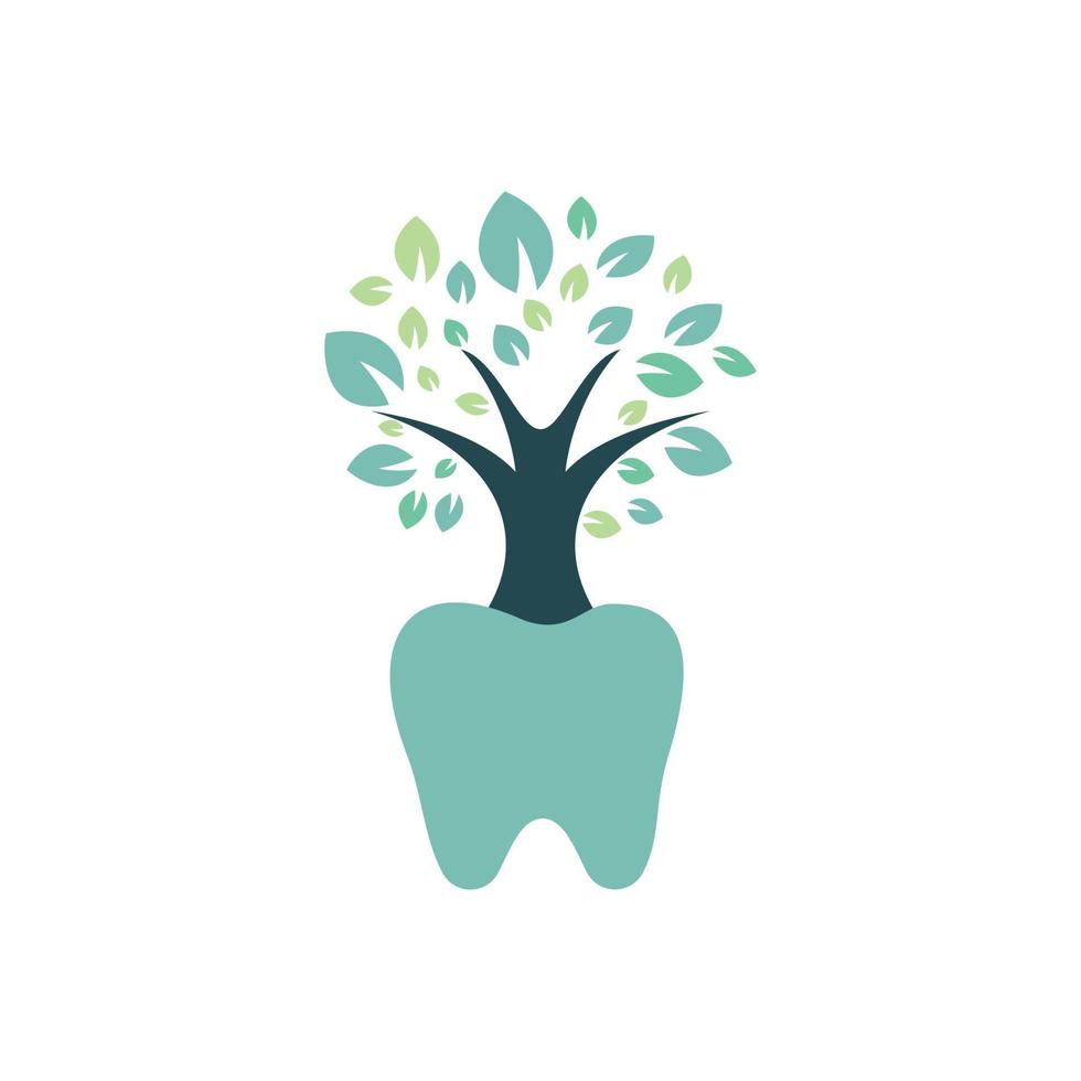 plantilla de diseño de logotipo de vector de árbol dental. plantilla de logotipo de vector de árbol dental.