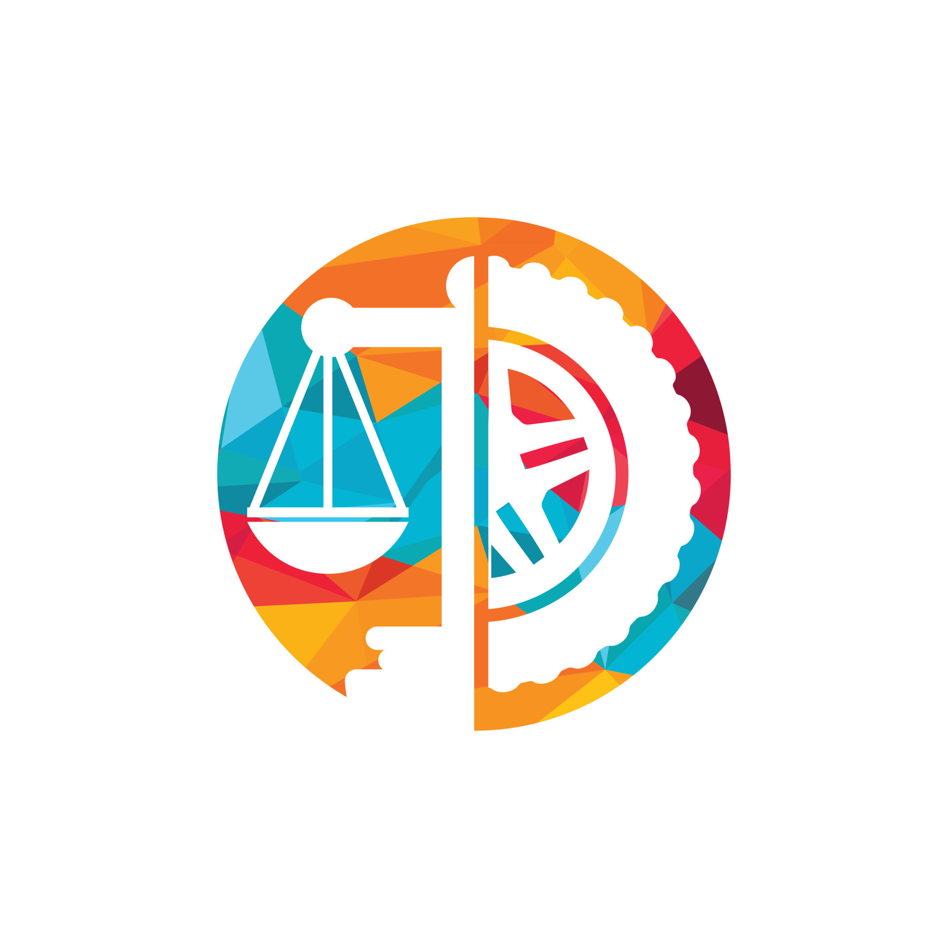 Transport law vector logo design template. Tire and balance icon design