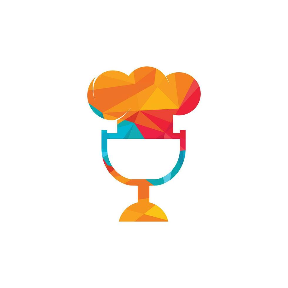 Chef podcast vector logo design template. Singing chef logo concept.