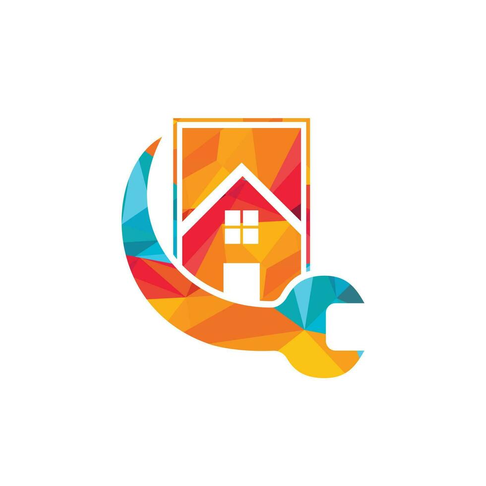plantilla de diseño de logotipo de vector de reparación de casa. diseño del logotipo del servicio de restauración y renovación del hogar.