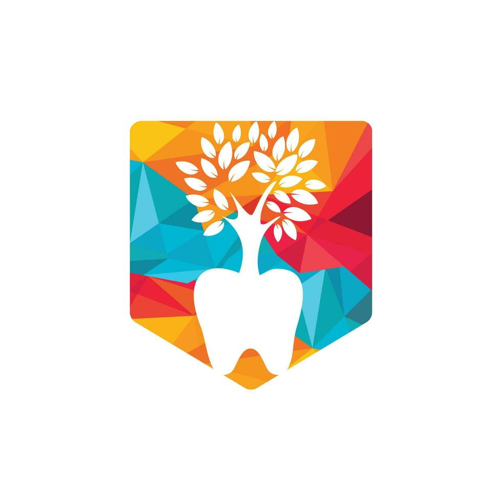 plantilla de diseño de logotipo de vector de árbol dental. plantilla de logotipo de vector de árbol dental.