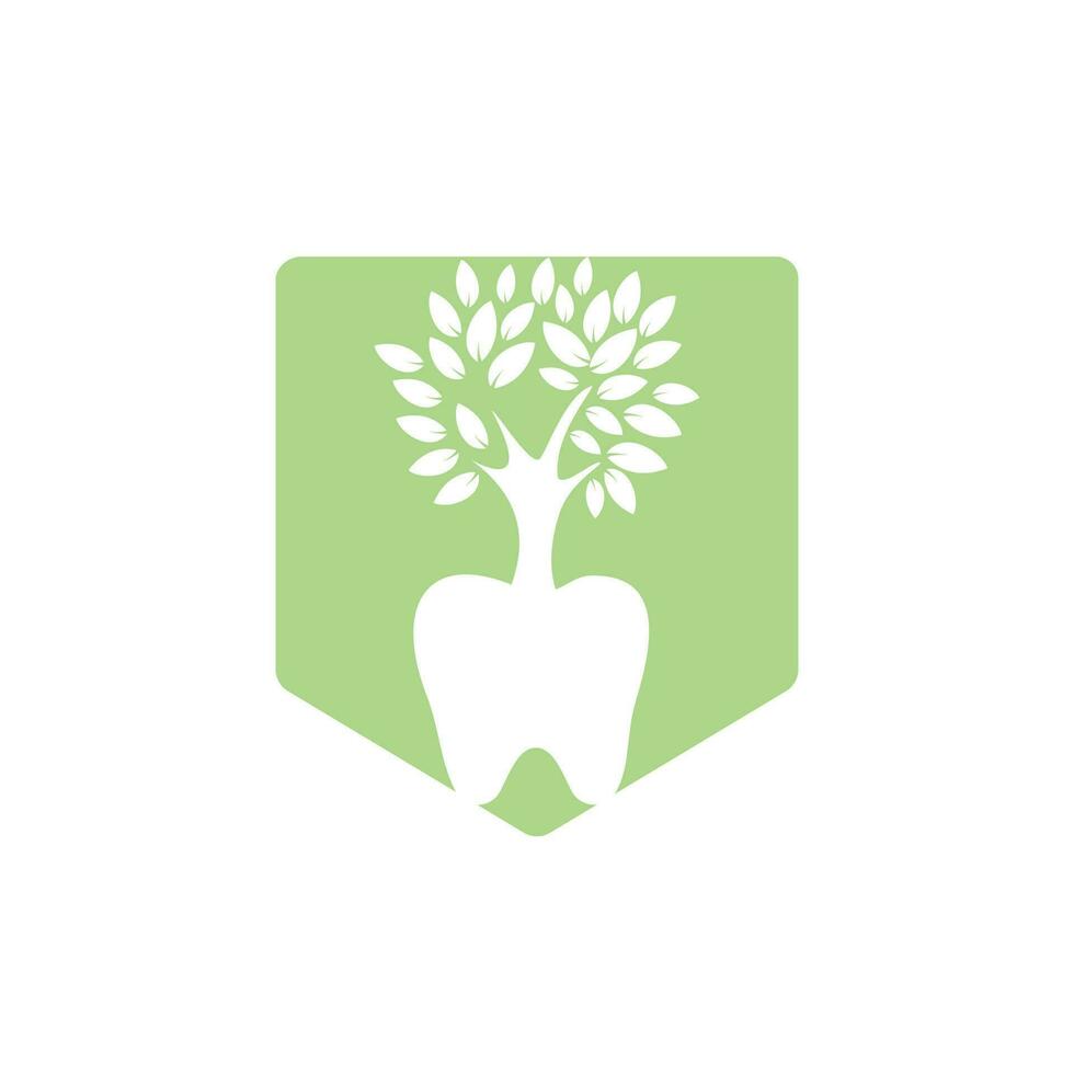 plantilla de diseño de logotipo de vector de árbol dental. plantilla de logotipo de vector de árbol dental.