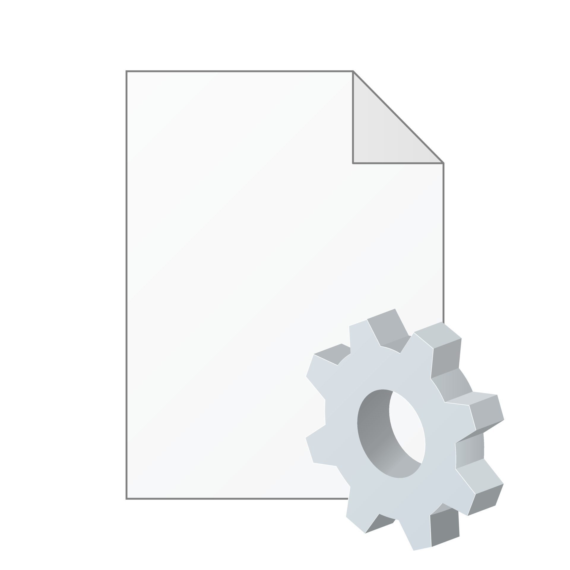 File computer document icon with gear icon Settings icon or instruction