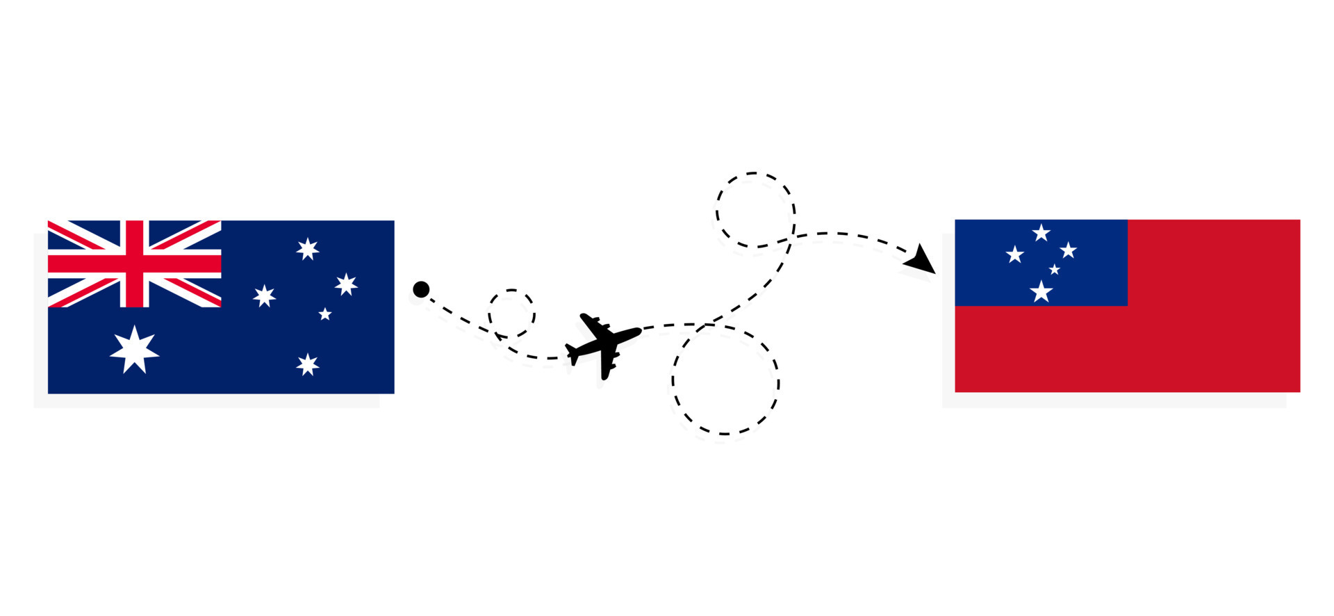 Flight and travel from Australia to Samoa by passenger airplane Travel concept 11173562 Vector Flight and travel from Australia to Samoa by passenger airplane Travel concept 11173562 Vector