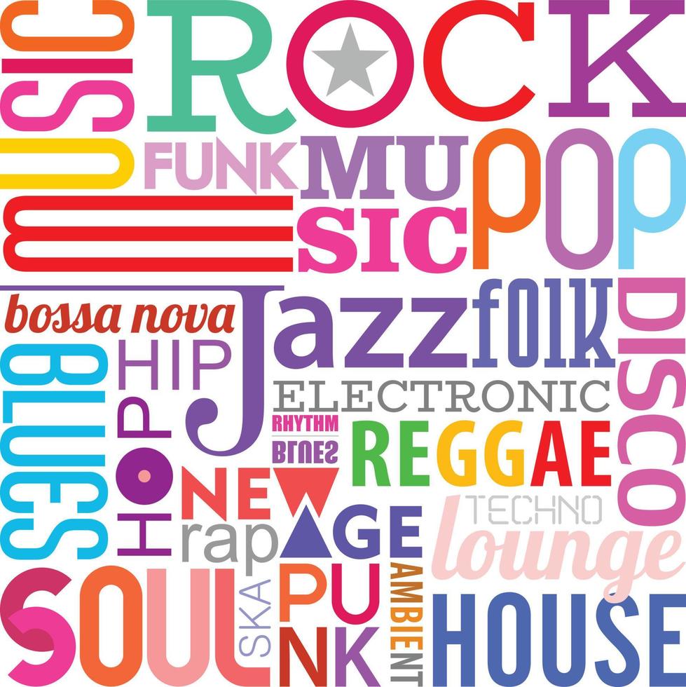 Styles Of Music vector