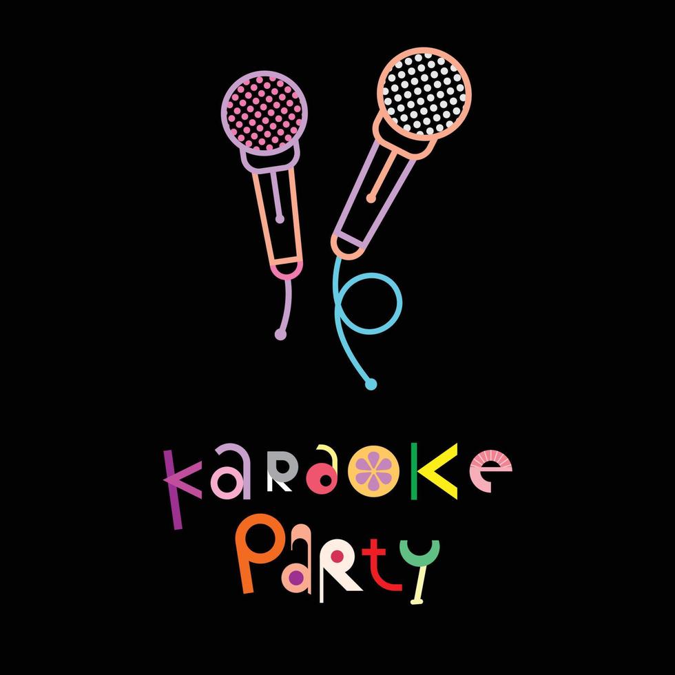 Karaoke Party vector poster