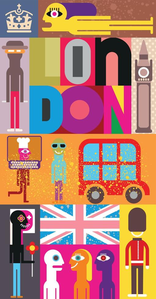 London Pop Art vector