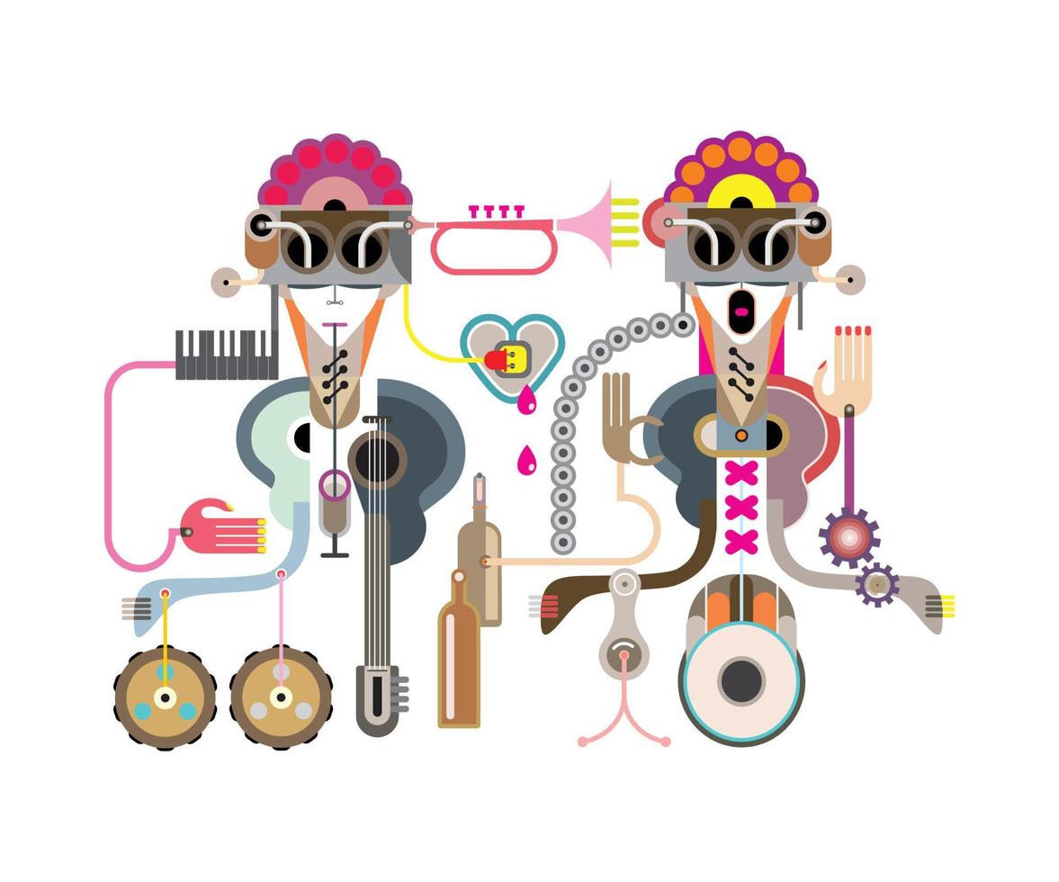 Two Abstract Objects vector