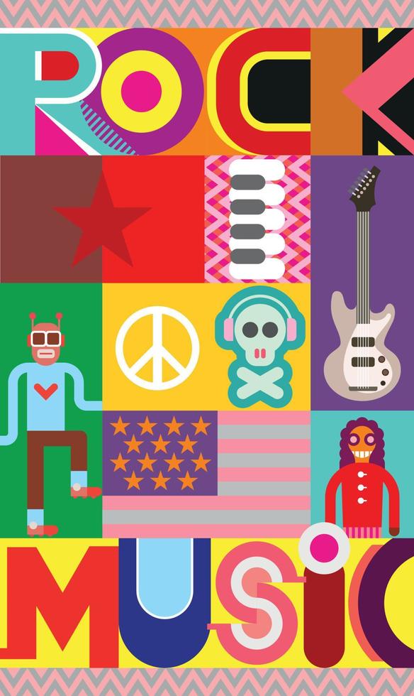 cartel de la música rock vector