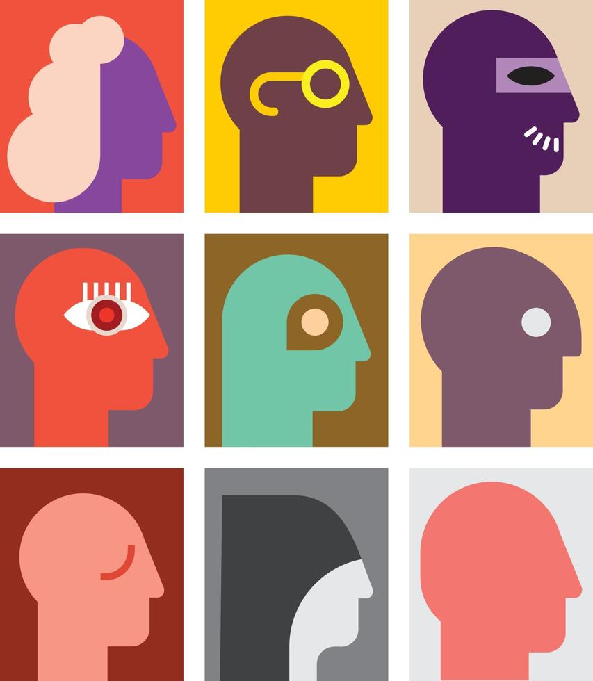 Various People Portraits vector