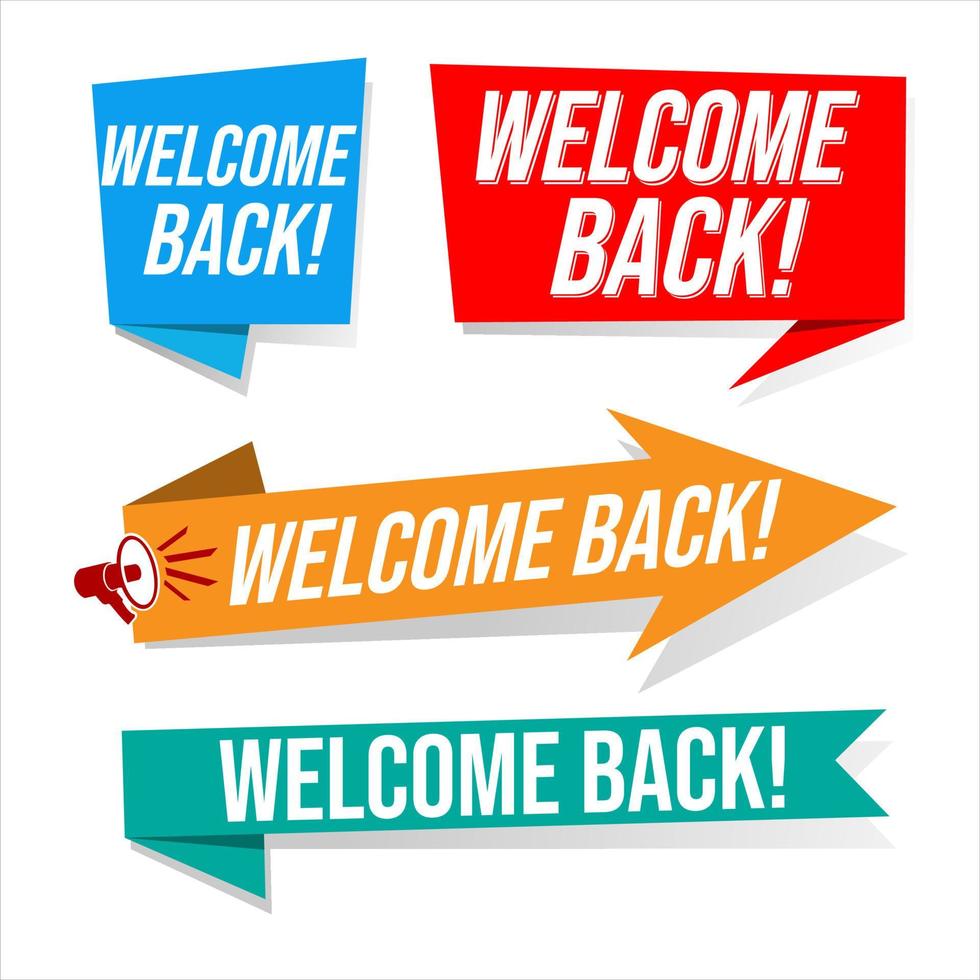 Modern design welcome to the team text on speech bubbles concept vector