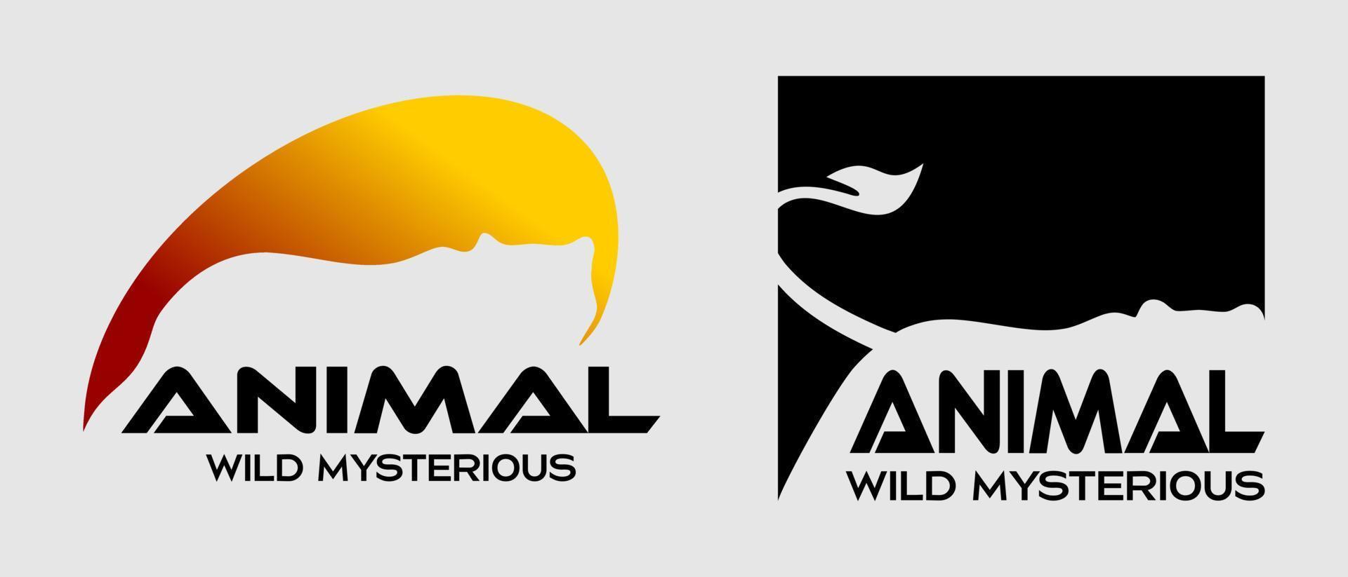 diseño de logotipo de tigre o león con un concepto creativo y simple. ilustración de logotipo de vector premium