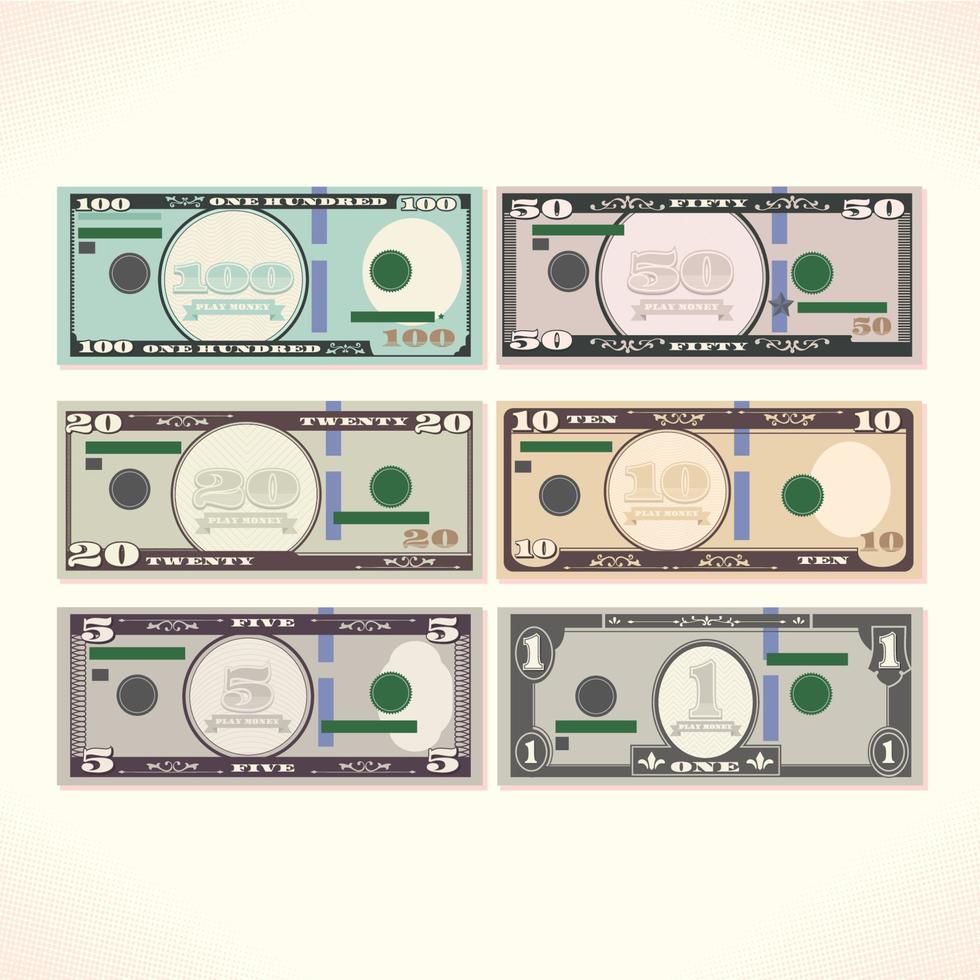 Real Monopoly Money Elements vector