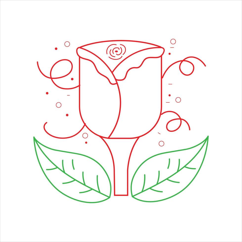 Hand Drawing Rose flower vector