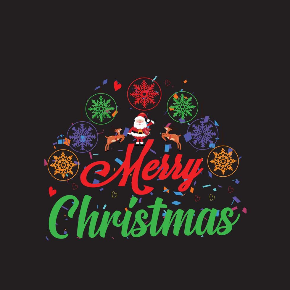 Merry Christmas T shirt vector