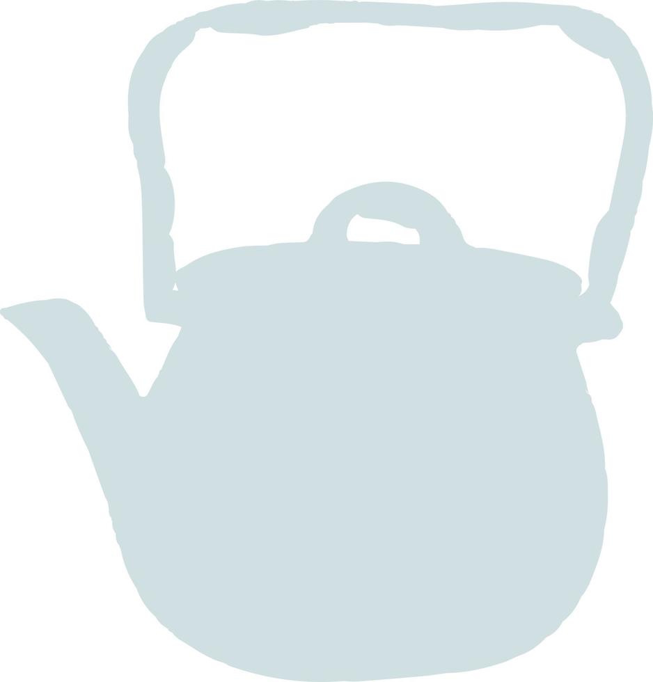 Kettle for water silhouette. vector