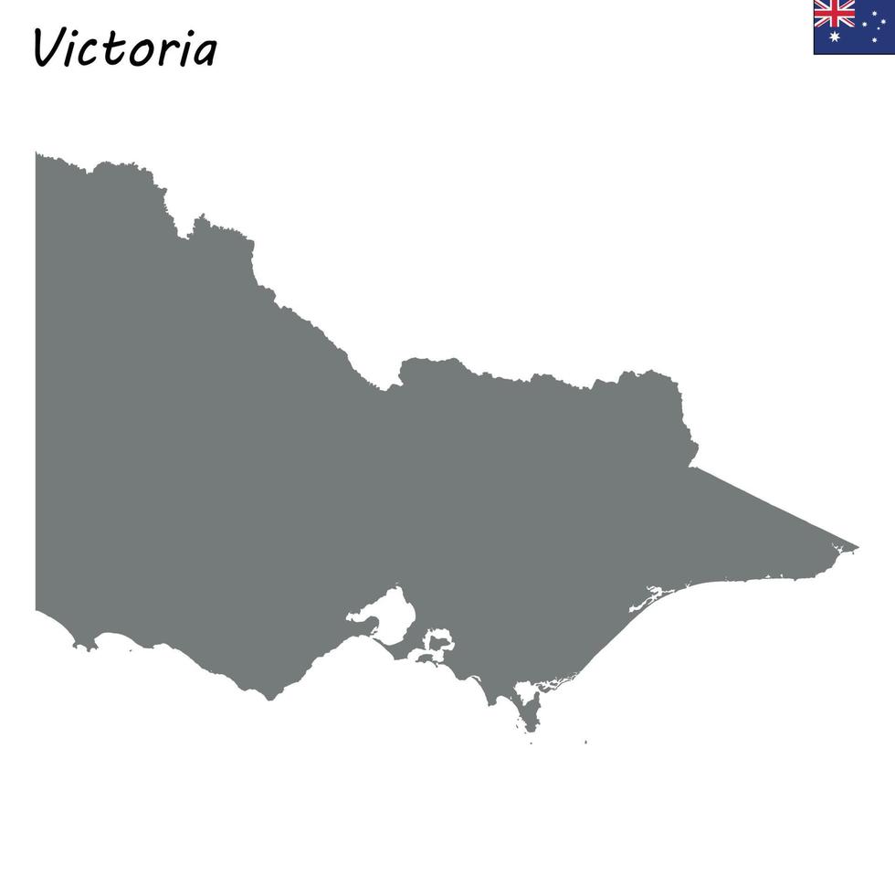 mapa de victoria es un estado de australia vector