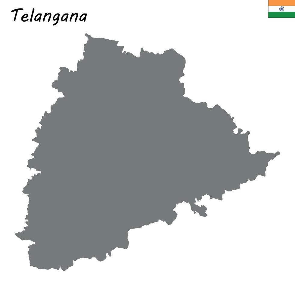 mapa del estado de la india vector