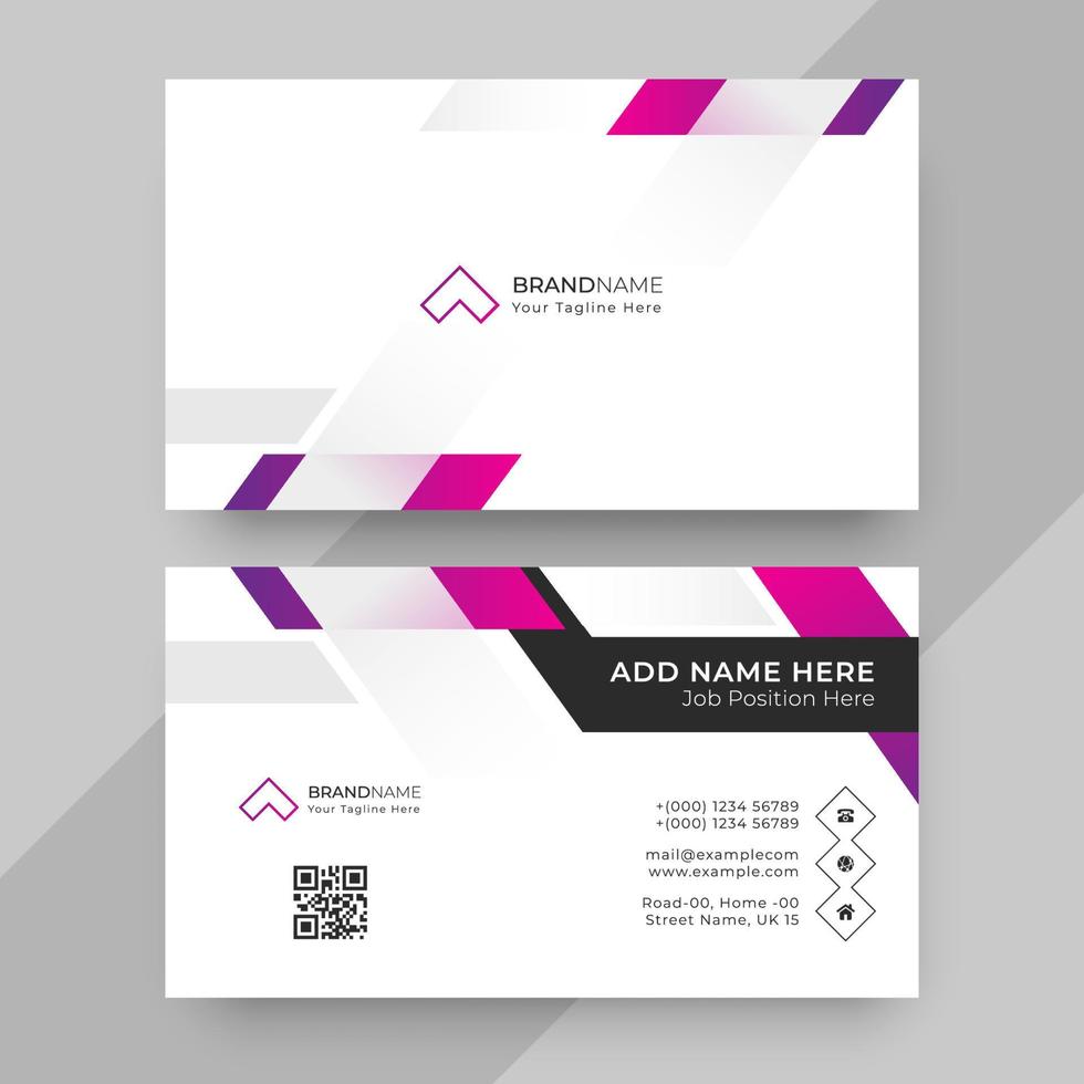 Professional business card design template vector