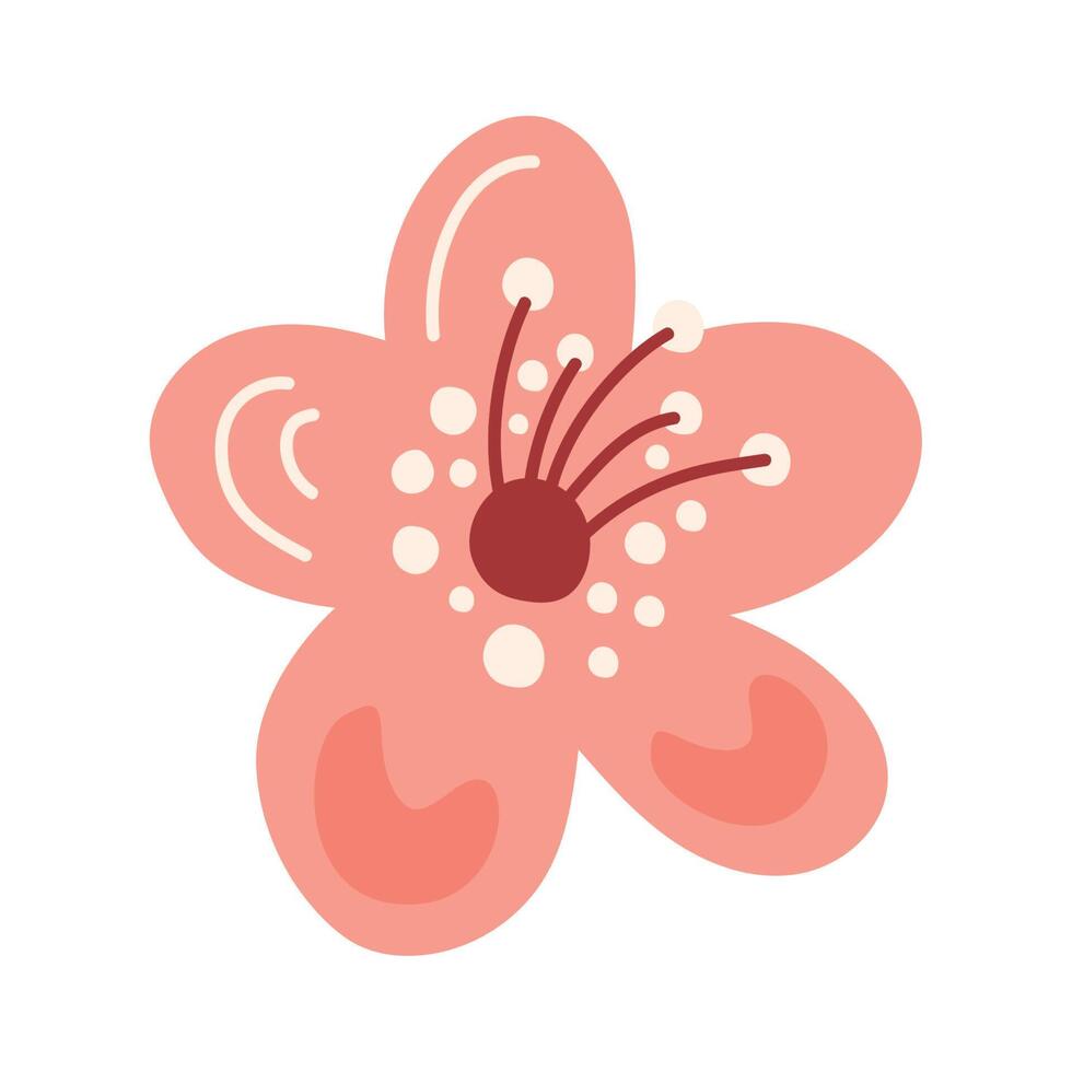 pink flower garden vector