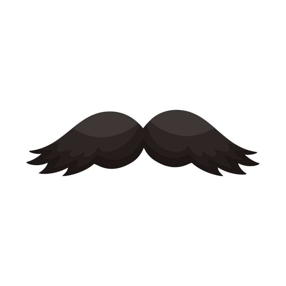mustache male style vector