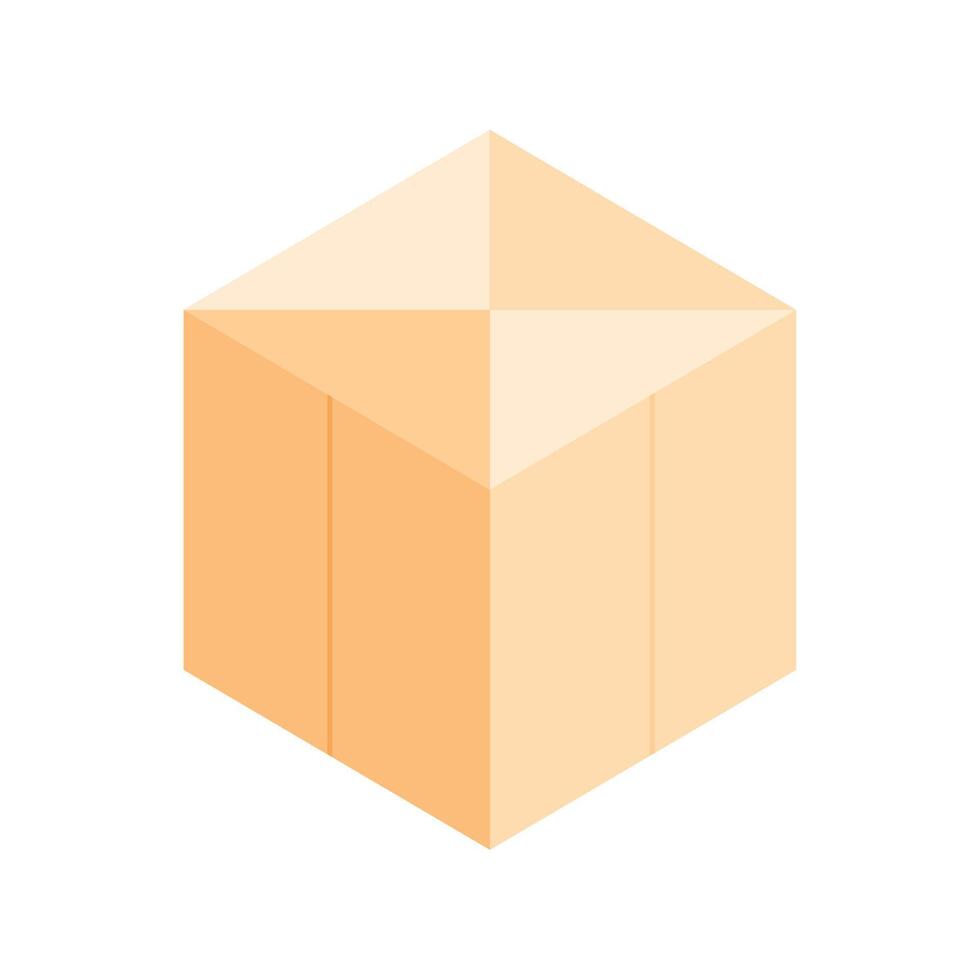 cube block 3d vector