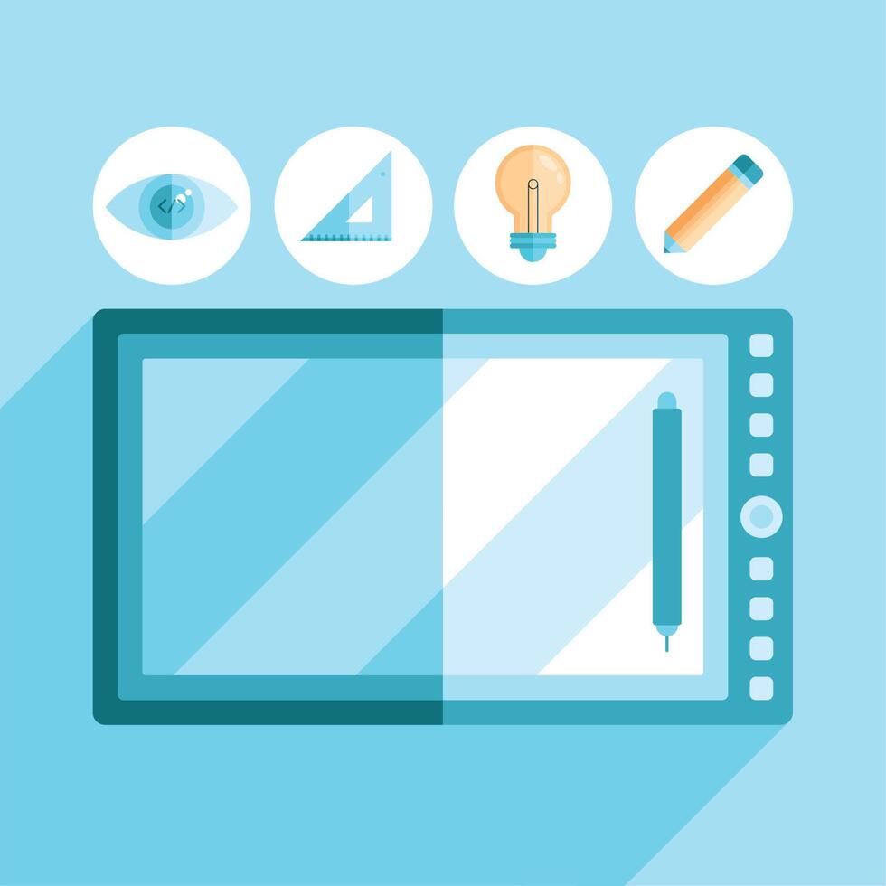 development design in tablet vector
