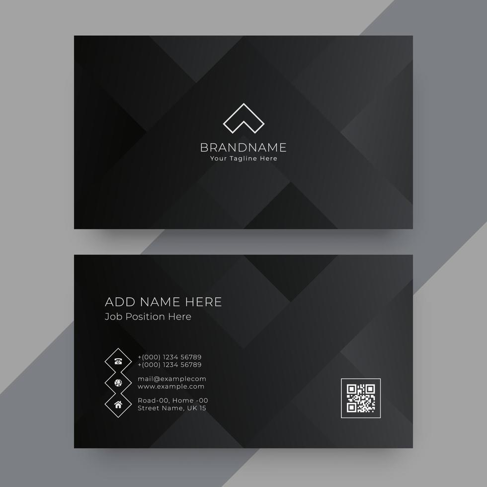 Black luxury business card design vector