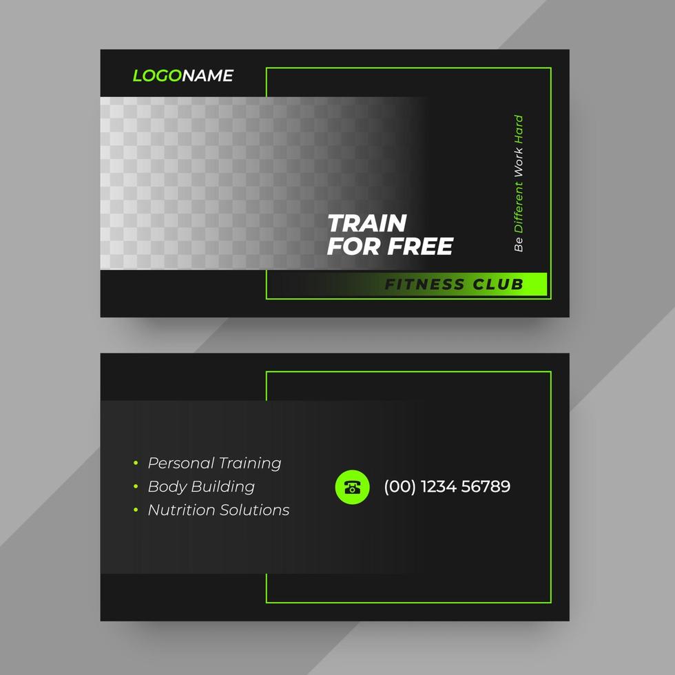 FItness business card design template vector