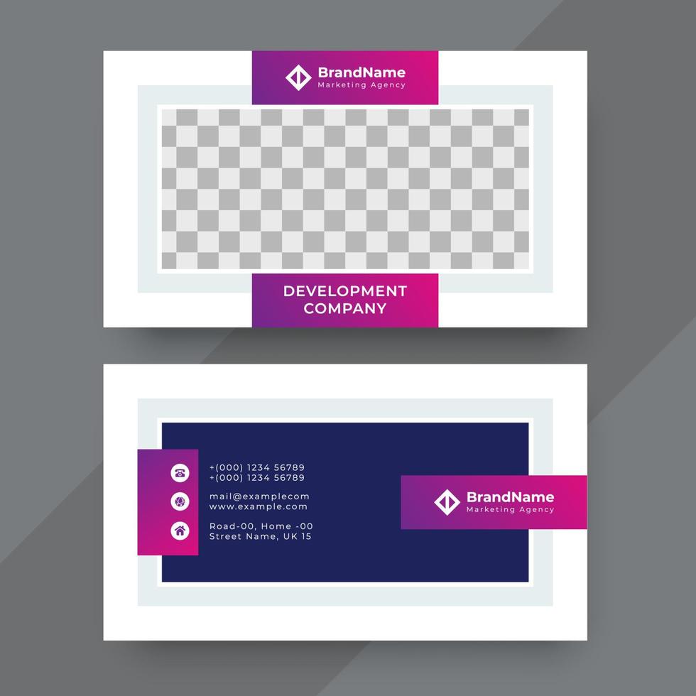 Professional business card design template vector