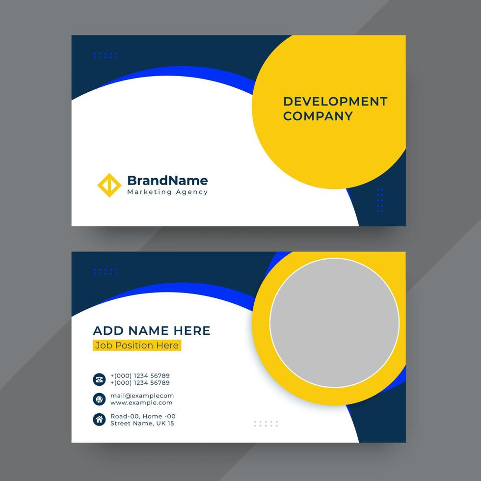 Professional business card design template vector