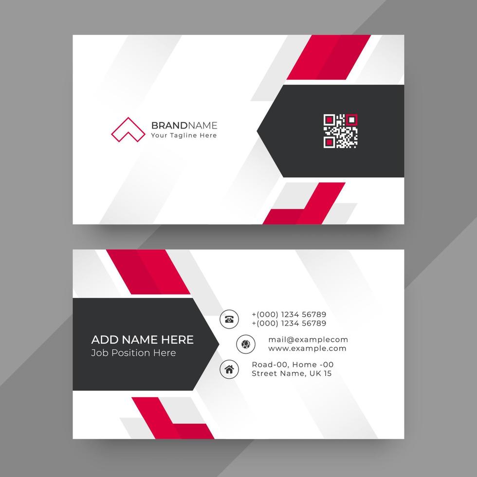 Professional business card design template vector