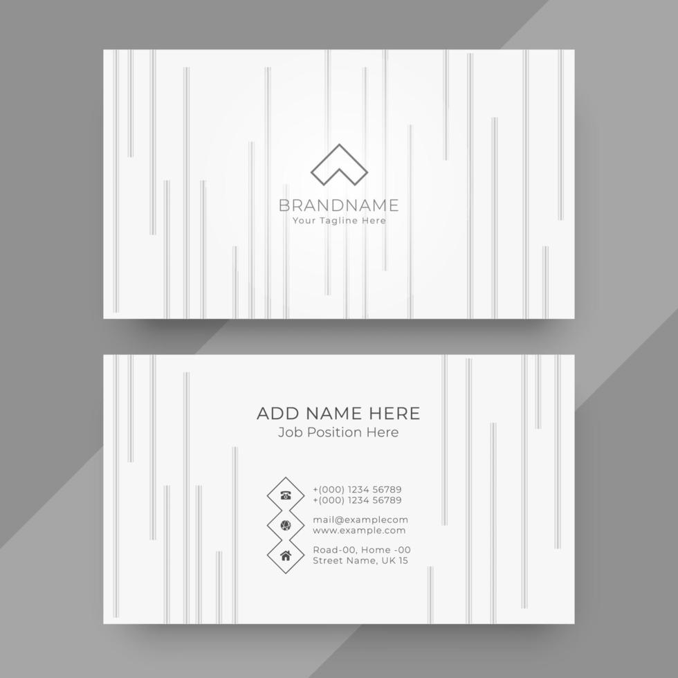 Silver business card design template vector