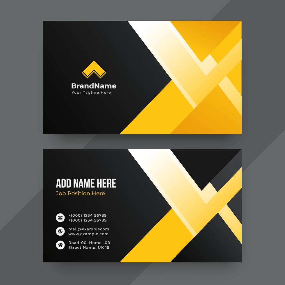 Professional business card design template vector