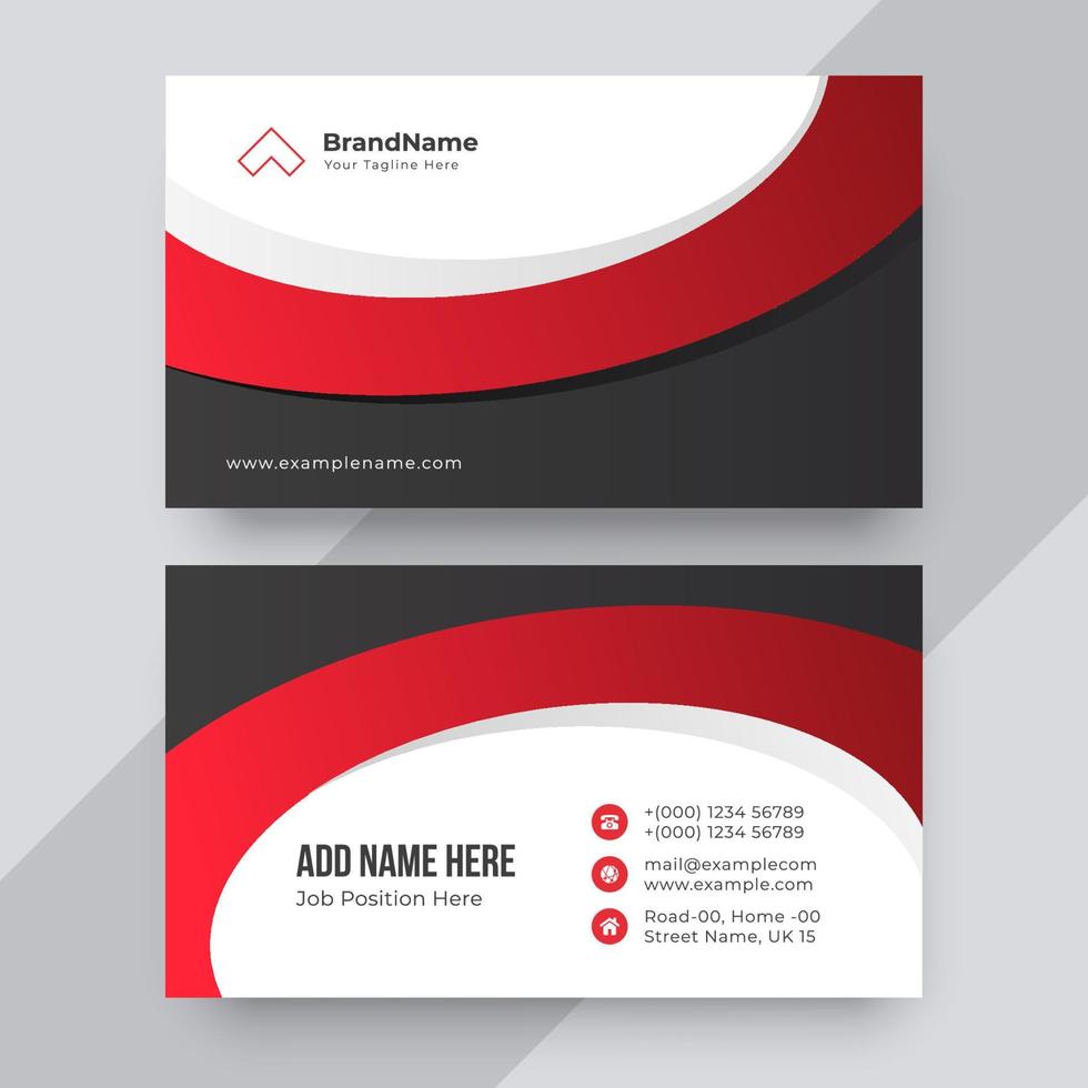 Professional business card design template vector