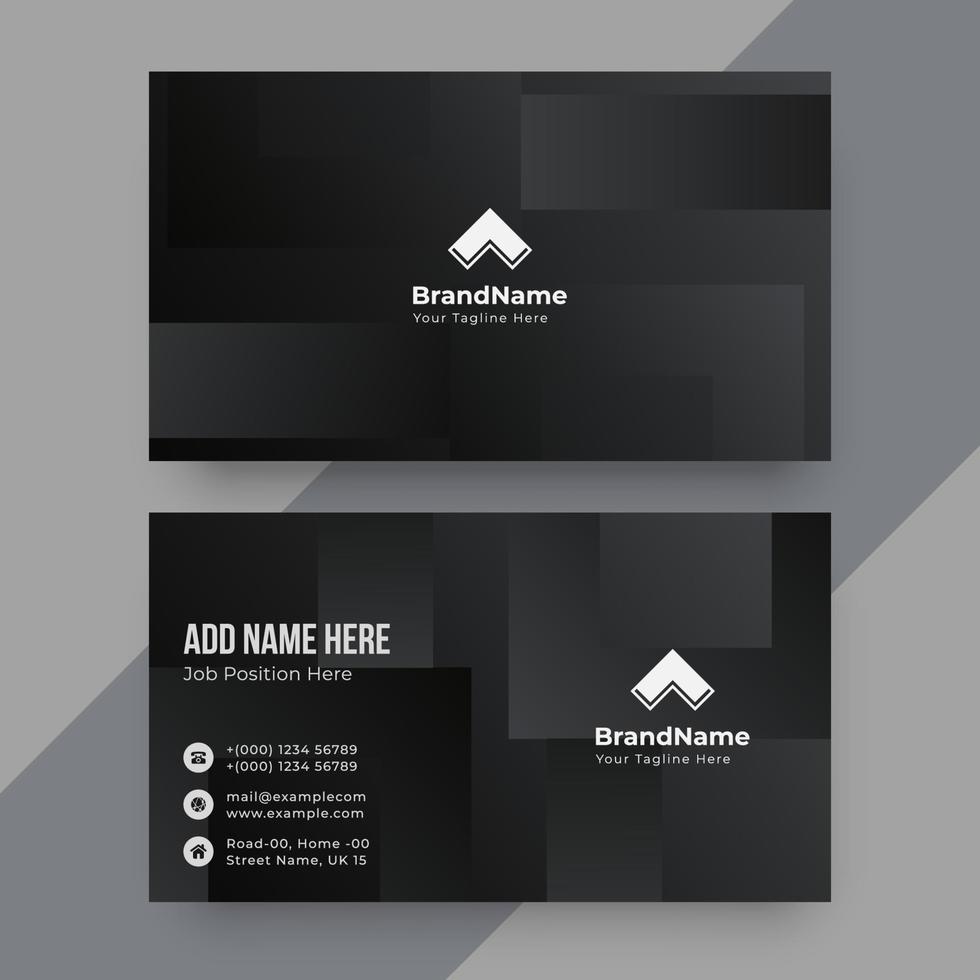 Black luxury business card design vector