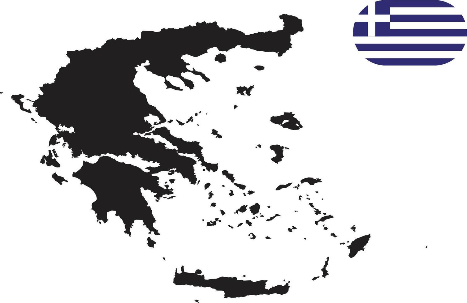 map and flag of Greece vector