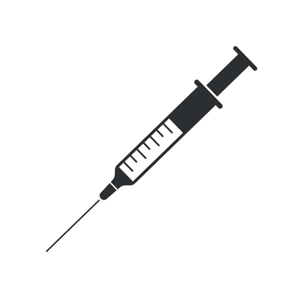jeringa con aguja, inyección de vacuna para su diseño vector